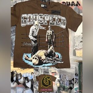 Godspeed Graphic Short Sleeve Tee in Brown